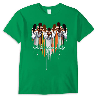 Indigenous Native American With Heart Shirt