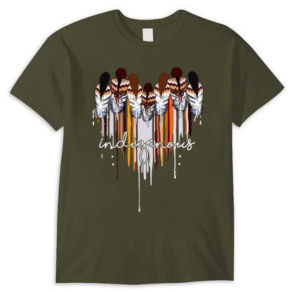 Indigenous Native American With Heart Shirt