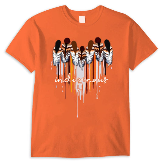 Indigenous Native American With Heart Shirt