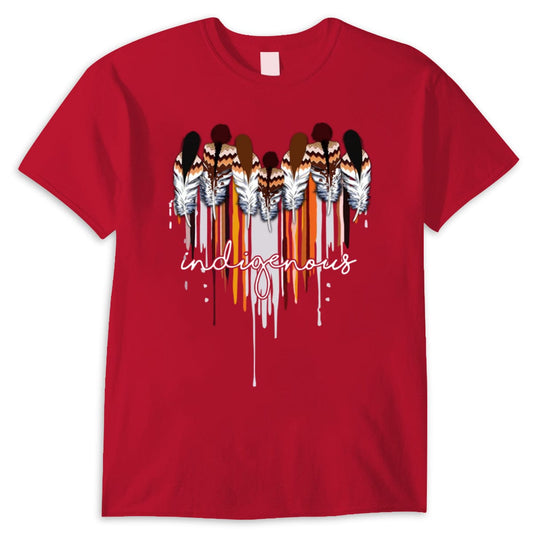 Indigenous Native American With Heart Shirt