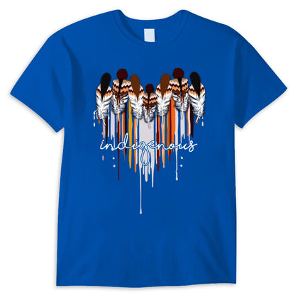 Camisetas indígenas nativas americanas con corazón