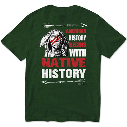 La historia de Estados Unidos comienza con camisetas de historia nativa