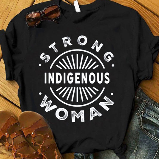 Mujer indígena fuerte, camisetas de nativos americanos
