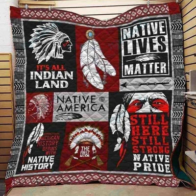 Native Lives Matter American Blanket, Fleece & Sherpa