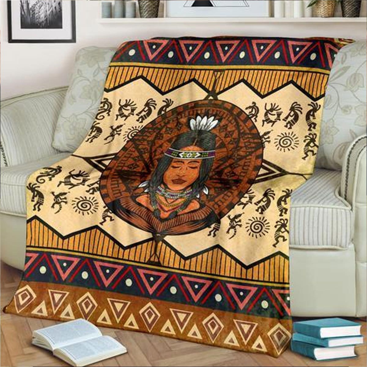 Women Native American Blanket, Fleece & Sherpa