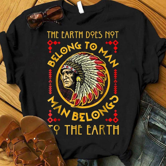 La Tierra no pertenece al hombre, camisetas de los nativos americanos