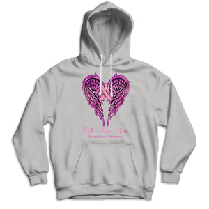 Faith Hope Love Wings Heart And Ribbon Breast Cancer Awareness Shirt