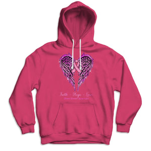 Faith Hope Love Wings Heart And Ribbon Breast Cancer Awareness Shirt