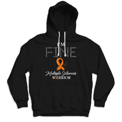 Guerrero de la EM, estoy bien, camisetas de esclerosis múltiple con lazo naranja