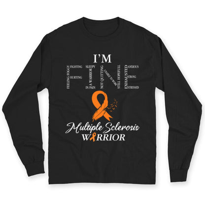 Guerrero de la EM, estoy bien, camisetas de esclerosis múltiple con lazo naranja