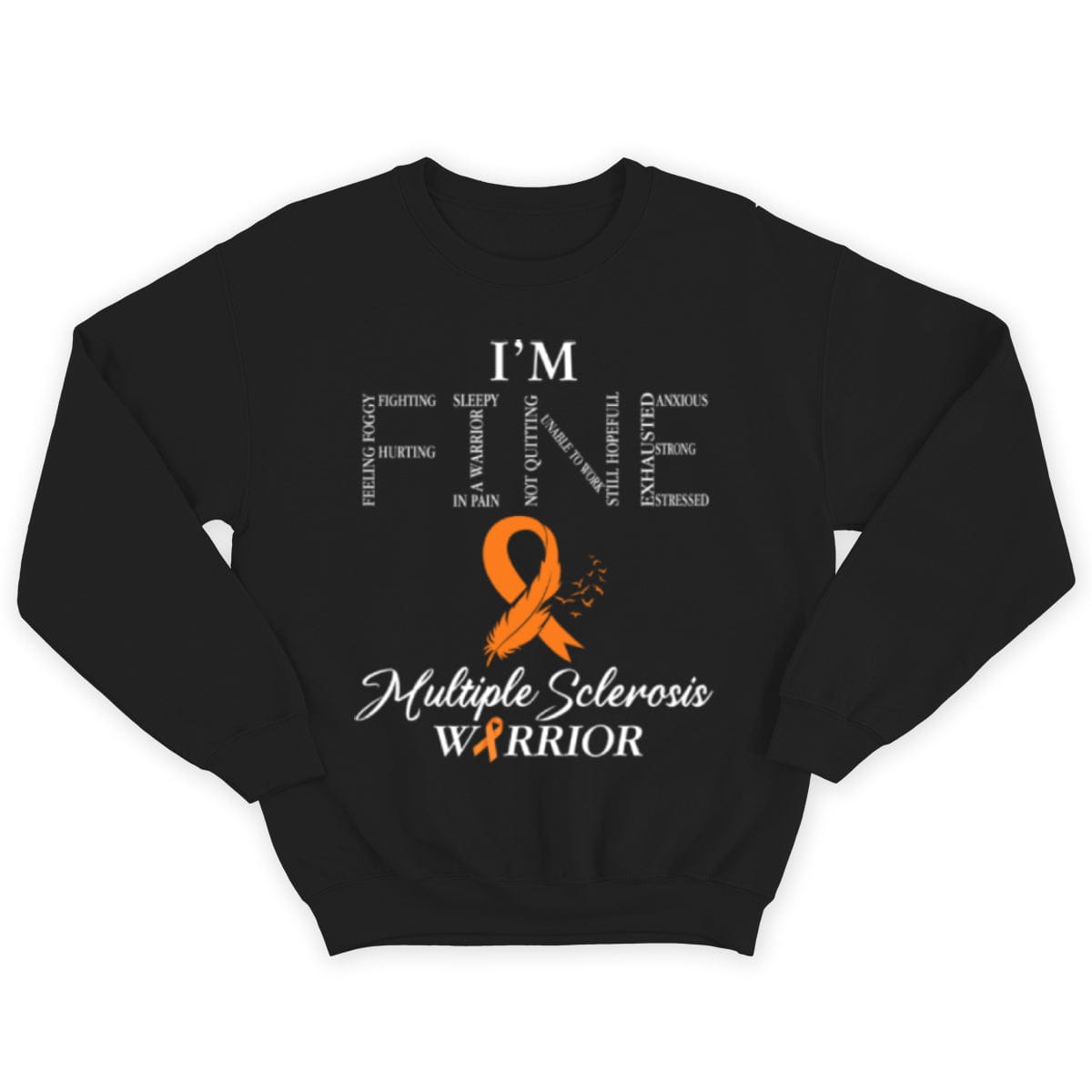 Guerrero de la EM, estoy bien, camisetas de esclerosis múltiple con lazo naranja