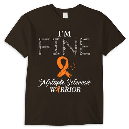 Estoy bien, camisetas con lazo naranja para esclerosis múltiple