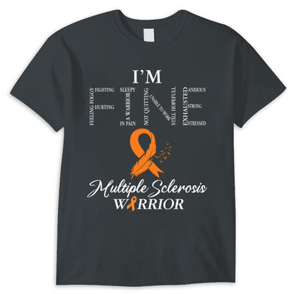 Estoy bien, camisetas con lazo naranja para esclerosis múltiple