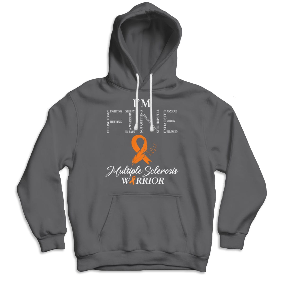 Guerrero de la EM, estoy bien, camisetas de esclerosis múltiple con lazo naranja