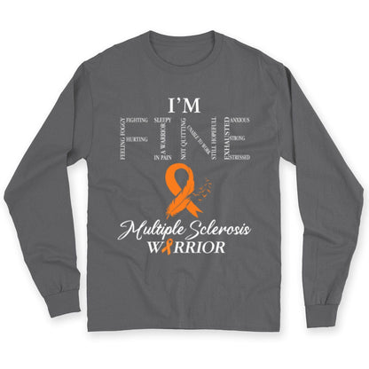 Guerrero de la EM, estoy bien, camisetas de esclerosis múltiple con lazo naranja