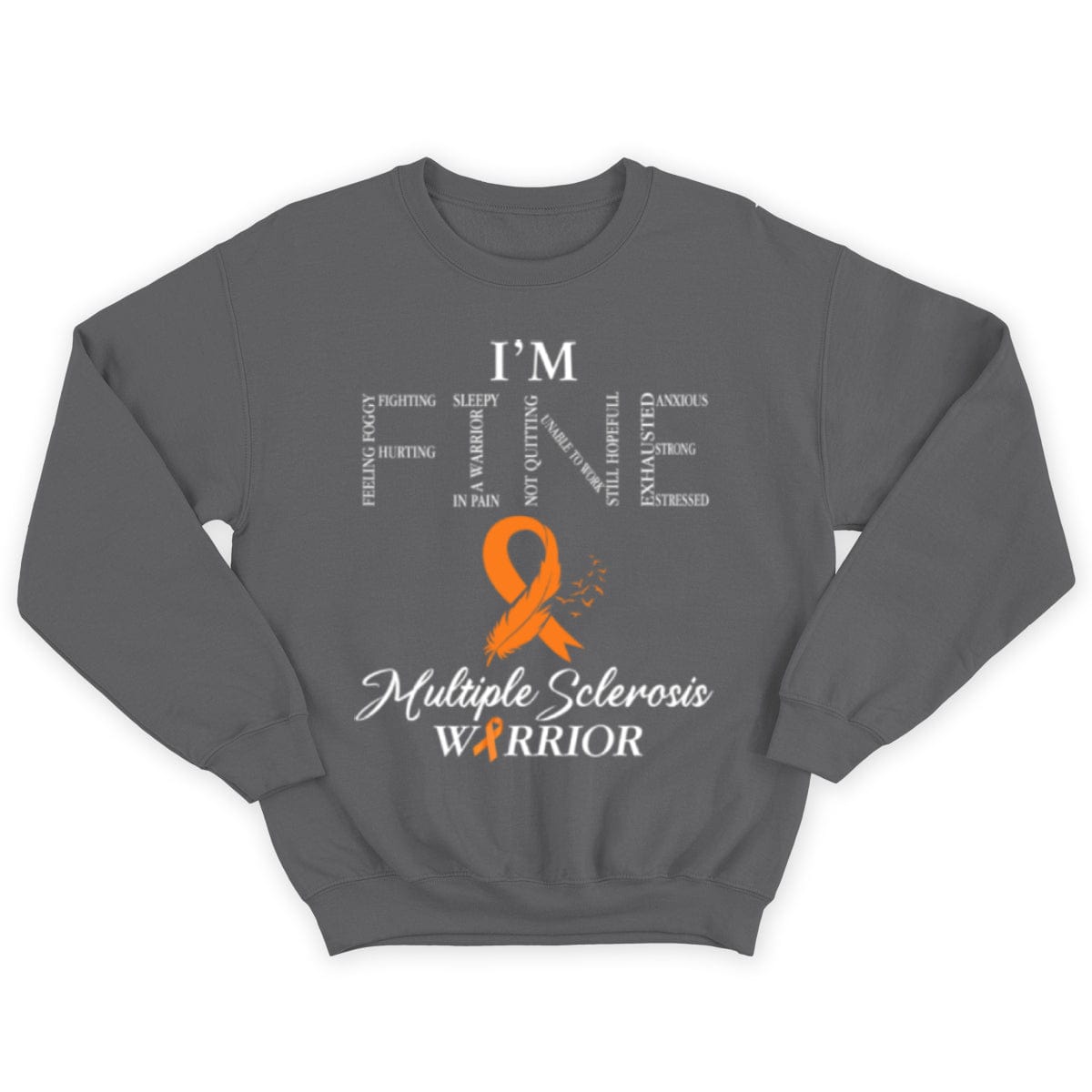 Guerrero de la EM, estoy bien, camisetas de esclerosis múltiple con lazo naranja