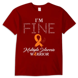 I'm Fine, Orange Ribbon Multiple Sclerosis Shirts