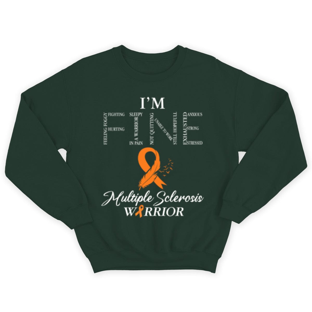Estoy bien, camisetas con lazo naranja para esclerosis múltiple