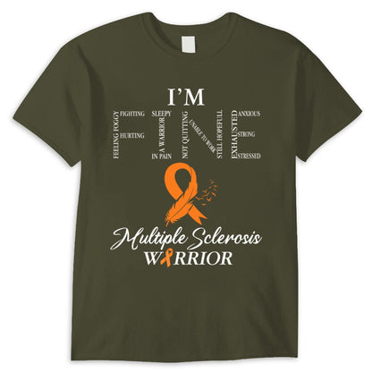 Estoy bien, camisetas con lazo naranja para esclerosis múltiple