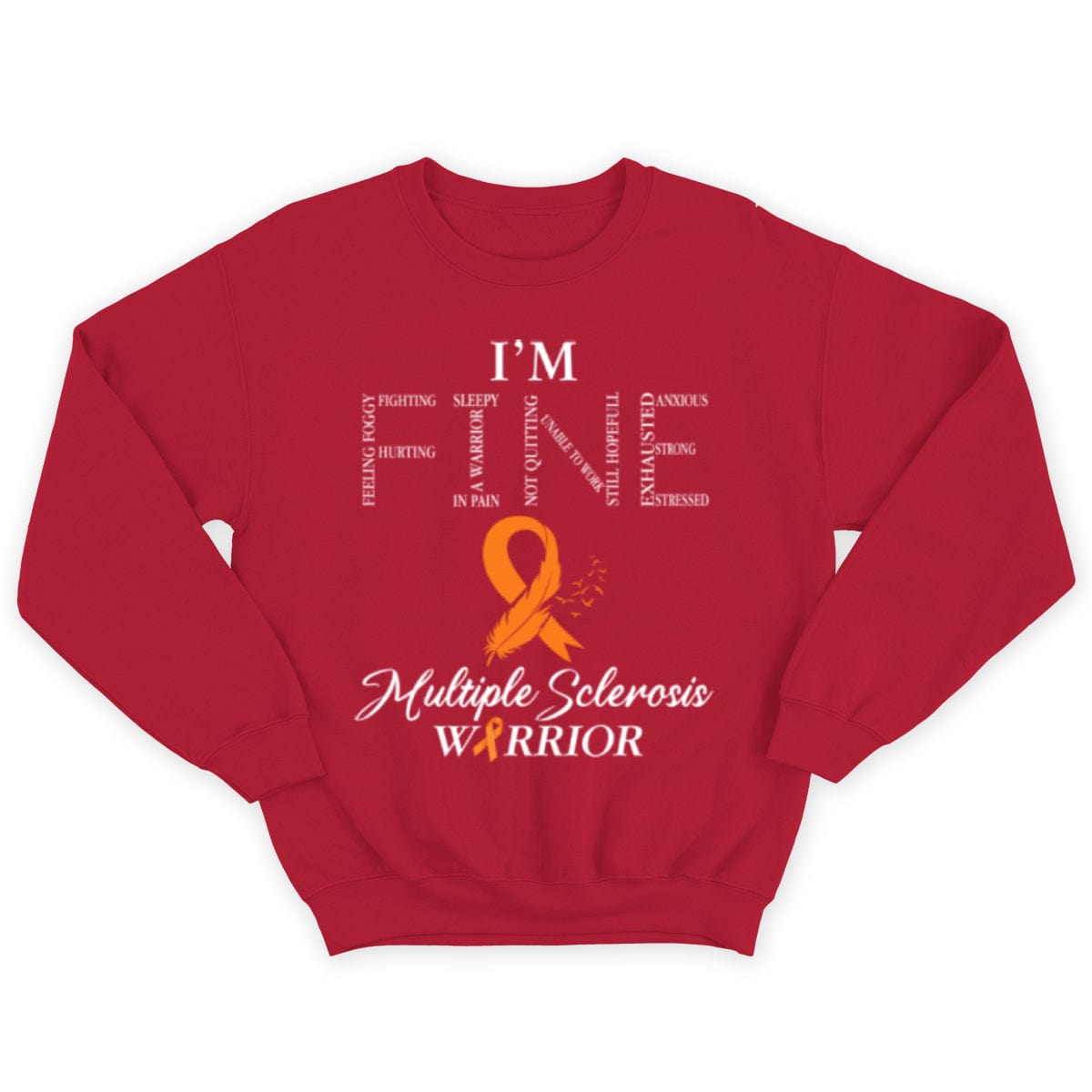 Estoy bien, camisetas con lazo naranja para esclerosis múltiple