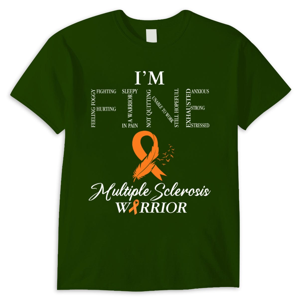 Estoy bien, camisetas con lazo naranja para esclerosis múltiple