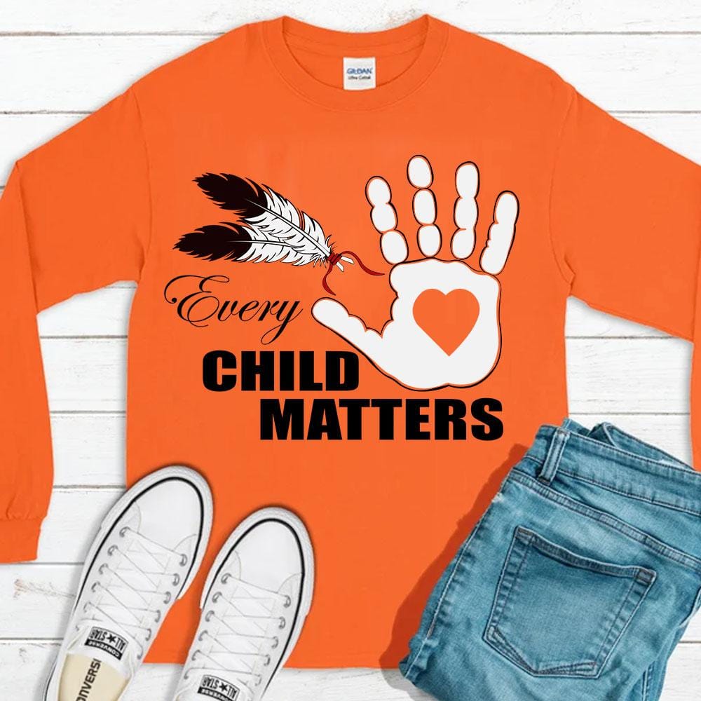 Every Child Matters, Orange Shirt Day Hoodie, Residential Schools Indigenous Hand