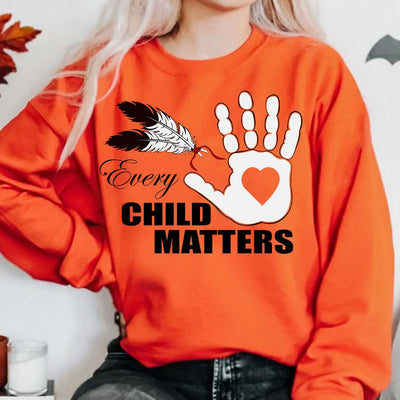 Every Child Matters, Orange Shirt Day Hoodie, Residential Schools Indigenous Hand
