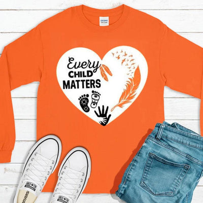 Every Child Matters, Orange Shirt Day Hoodie, Residential Schools Indigenous Heart