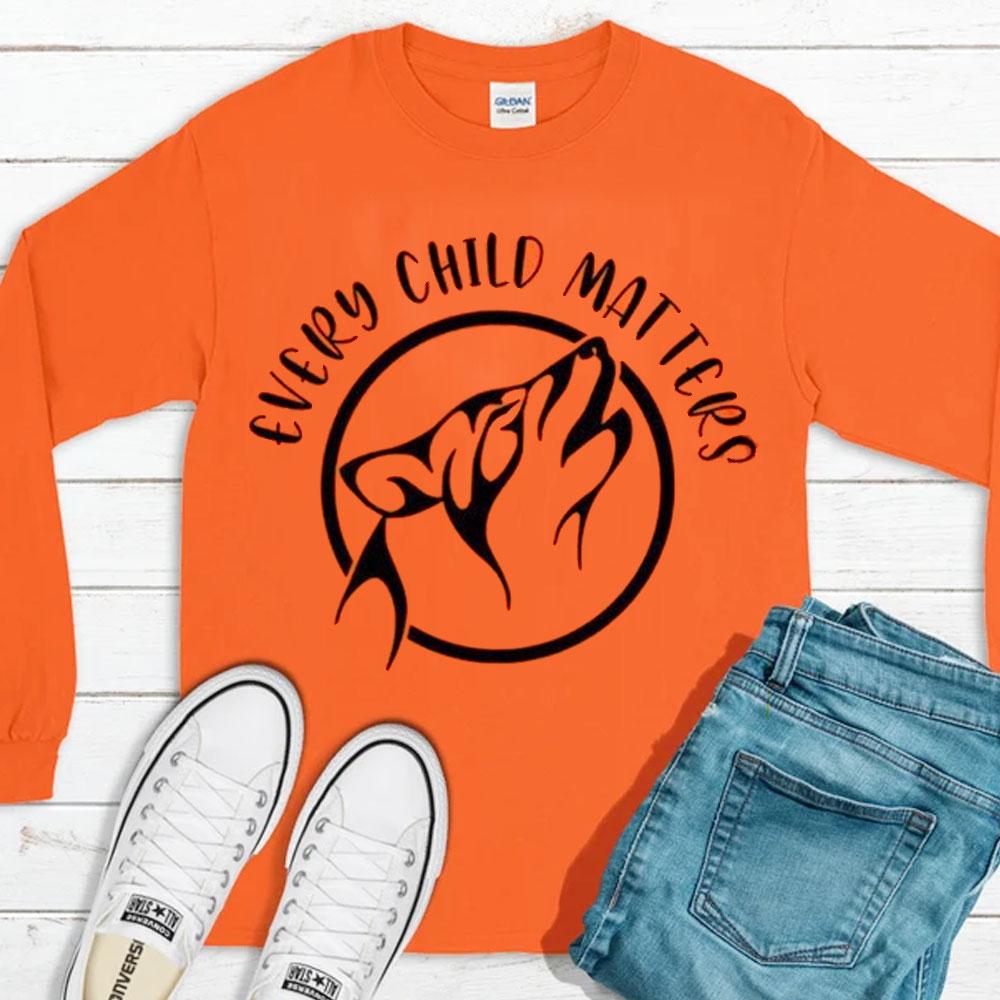 Every Child Matters, Orange Shirt Day Residential Schools Wolf