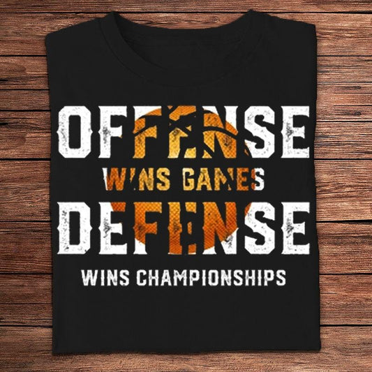 La ofensiva gana partidos, la defensa gana campeonatos Camisetas de baloncesto