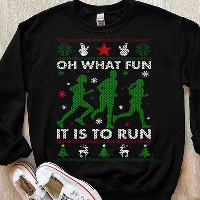 Oh What Fun It Is To Run Christmas Running Shirts