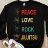 Peace Love Rock Jiu Jitsu Shirts