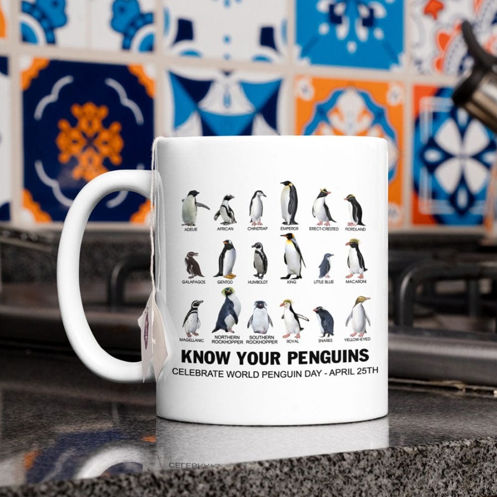 Know Your Penguins Celebrate World Penguin Day Mug