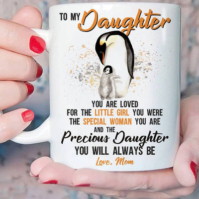 To My Daughter Love From Mom Penguin Mug