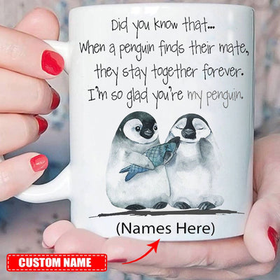 I'm So Glad You Are My Penguin Personalized Mug