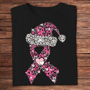 Pink Ribbon Christmas Breast Cancer Shirts