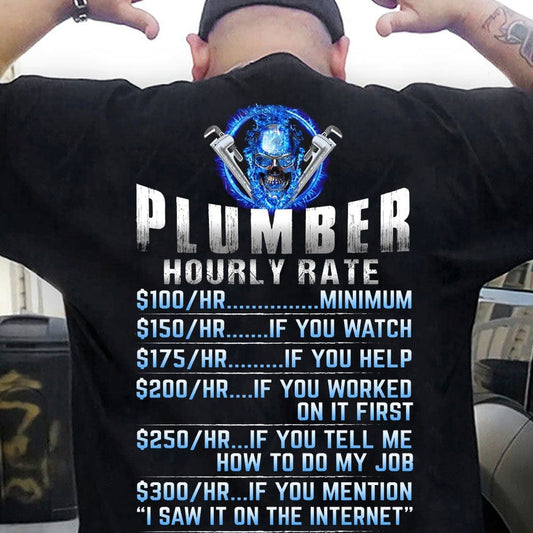 Camisetas con tarifa por hora para plomeros