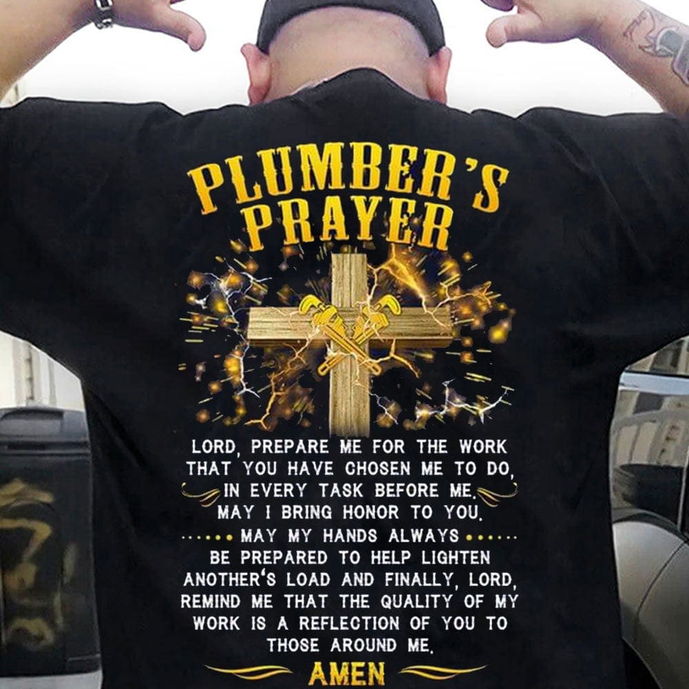 Plumber's Prayer Shirts With Cross