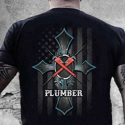 American Flag & Cross Plumber Shirts