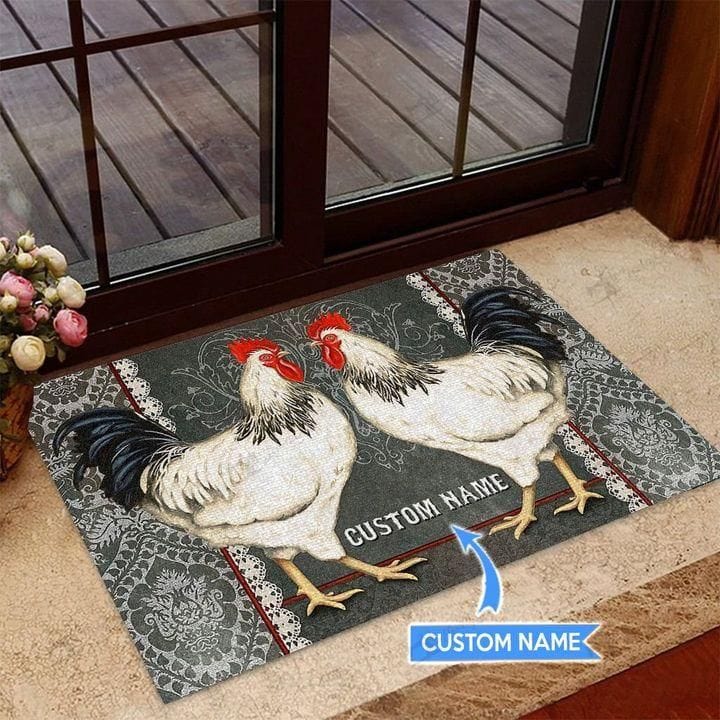 Personalized Chicken Aesthetic Chicken Doormat