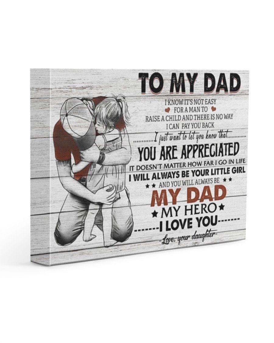 To My Dad Gift From Daughter Father's Day Poster, Canvas