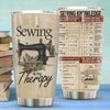 Sewing Is My Therapy, Sewing Knowledge Tumbler