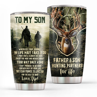 Father & Son Hunting Partners For Life Father's Day Tumbler