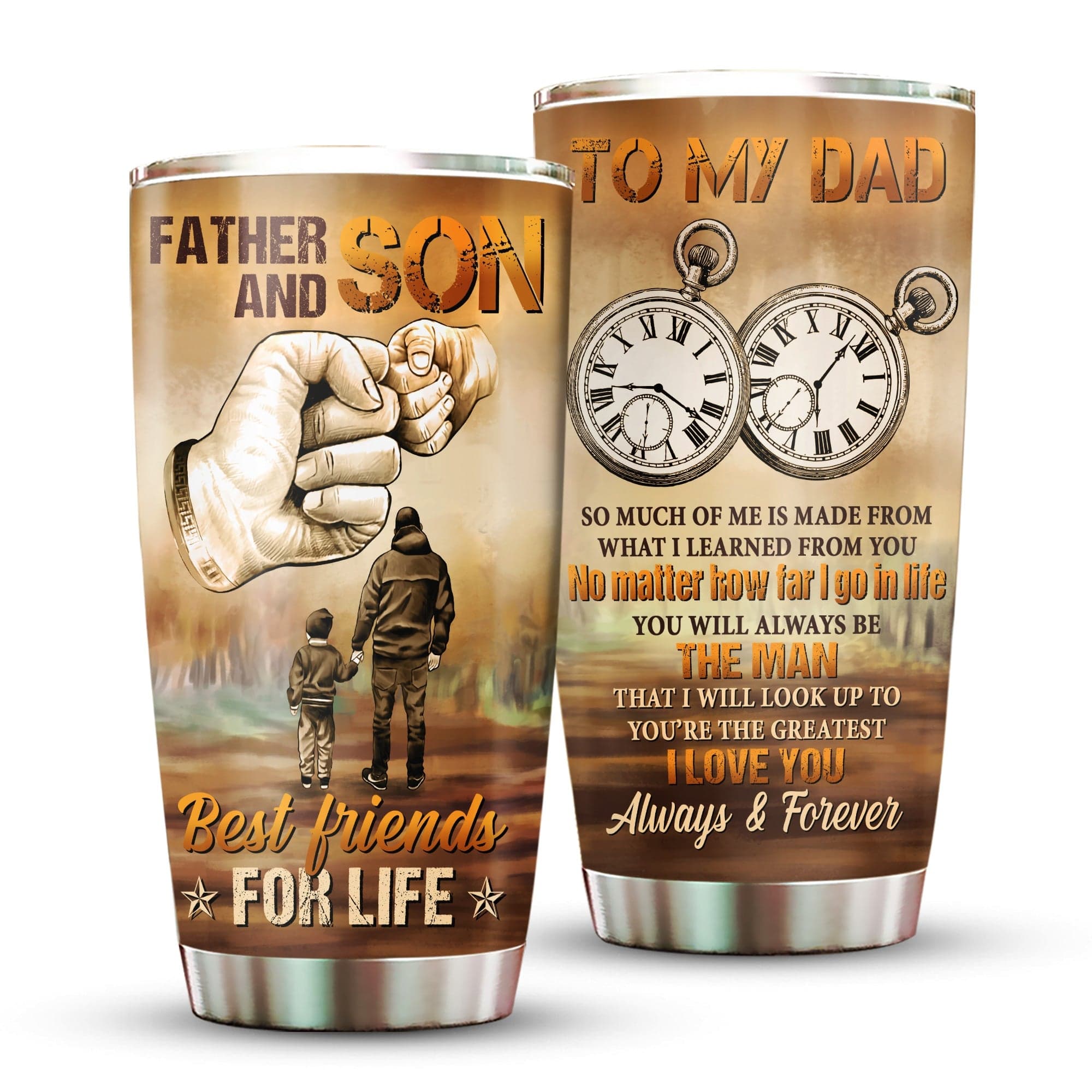 Father And Son Best Friends For Life Father's Day Tumbler