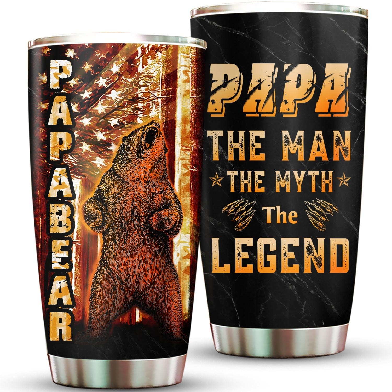 Papabear The Man The Myth The Legend Father's Day Tumbler