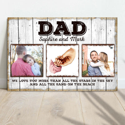 Personalized We Love You More Than Stars In Sky Father's Day Poster, Canvas