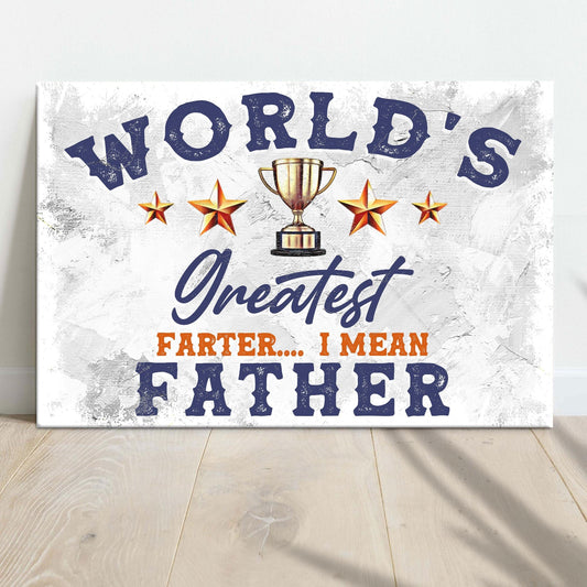 Póster del Día del Padre: El mejor padre del mundo, lienzo