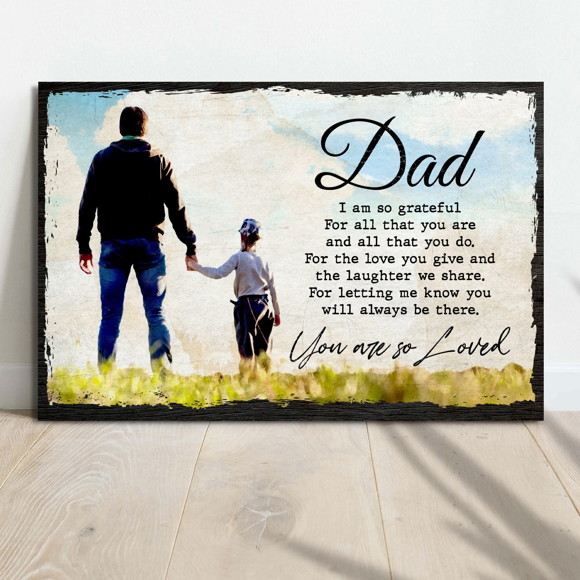 Dad You Are So Loved Gift From Son Father's Day Poster, Canvas