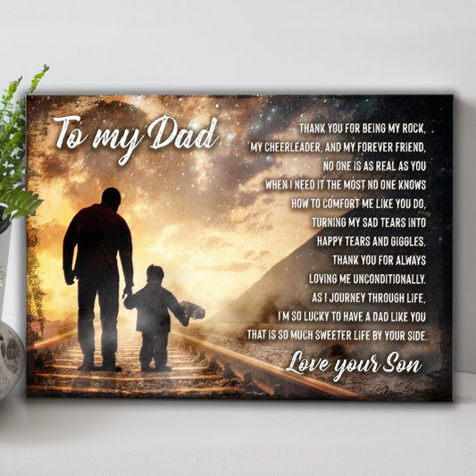Póster, lienzo, regalo para el día del padre de mi hijo para mi papá