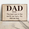 Dad - The Best Man World Father's Day Poster, Canvas